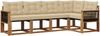 vidaXL Outdoor-Sofagarnitur mit Kissen 5 pcs Natur und Beige 3381953 Bild 2