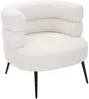 Vente-unique - CAMEDO Sessel Stoff Weiß - B 74 cm x H 73 cm x L 80 cm Bild 4