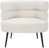Vente-unique - CAMEDO Sessel Stoff Weiß - B 74 cm x H 73 cm x L 80 cm Bild 3