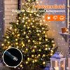SALCAR 1,5m Weihnachtsbaum Lichterkette mit Ring und 8 Girlanden, 200er LED Bild 3