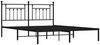 vidaXL Bettgestell mit Kopfteil Metall Schwarz 160x200 cm 353540 Bild 3