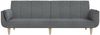 vidaXL Schlafsofa 2-Sitzer mit 2 Kissen Hellgrau Stoff 375869 Bild 5