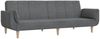 vidaXL Schlafsofa 2-Sitzer mit 2 Kissen Hellgrau Stoff 375869 Bild 2
