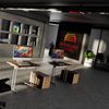 Rheinland Möbel Statio Schreibtisch 80x80 cm höhenverstellbar ±10 mm in Nussbaum – kompakter Bürotisch für Homeoffice & Büro, C-Fuß, Kabelwanne, einfache Montage, FSC® zertifiziert Bild 5