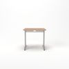 Rheinland Möbel Statio Schreibtisch 80x80 cm höhenverstellbar ±10 mm in Nussbaum – kompakter Bürotisch für Homeoffice & Büro, C-Fuß, Kabelwanne, einfache Montage, FSC® zertifiziert Bild 2