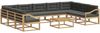 vidaXL Outdoor-Sofagarnitur mit Kissen 10 pcs Weiß und Anthrazit 3387086 Bild 2