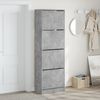 vidaXL Schuhschrank mit 4 Klappen Betongrau 60x34x187,5 cm 3214374 Bild 3
