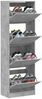 vidaXL Schuhschrank mit 4 Klappen Betongrau 60x34x187,5 cm 3214374 Bild 4