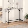 Konsolentisch, Beistelltisch, Konsole mit Glasplatte Transparent 98x35x81 cm Stahl Bild 2