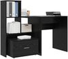 vidaXL Schreibtisch Schwarz Eichen-Optik 131,5 x 50 x 106,5 cm 3337266 Bild 3