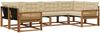 vidaXL Outdoor-Sofagarnitur mit Kissen 6 pcs Natur und Beige 3381653 Bild 2