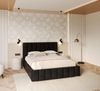 FDM Polsterbett Stauraumbett Bettgestell 90x200, 120x200, 140x200, 160x200, 180x200cm (MADE IN EU - mit hochwertigem Velours Bezug, Bettrahmen, Bett, Optional mit Matratze bestellbar, mit großen gepolsterten Kopfteil, mit Bettkasten zum aufklappen), Me... Bild 2
