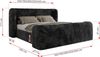 Polsterbett mit Lattenrost, Doppelbett für Schlafzimmer, Gepolstertes Kopfteil, Pocket matratze Härtegrad H3/H4 - EMORA CLASSIC DUO - 180 x 200 cm - Dunkelgrau Stoff - VIRE - LUX Bild 4