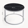 Couchtisch Aulum 50 x 70 cm Marmor, schwarz / Silber [en. casa] Bild 5