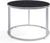 Couchtisch Aulum 50 x 70 cm Marmor, schwarz / Silber [en. casa] Bild 4