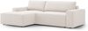 Micadoni Schlaf-Ecksofa Jodie 3-Sitzer Links Strukturierter Stoff Helles Beige Bild 2