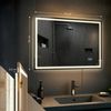 CLP Badspiegel Jaffrey Bluetooth-Lautsprecher Anti-Beschlag Quer- und Hochformat LED,50x70 cm Bild 2