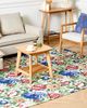 Teppich Baumwolle mehrfarbig 200 x 300 cm Blumenmuster Kurzflor FARWAN Bild 3