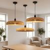 Marrakesch Orient & Mediterran Interior Pendelleuchte Boho Hängelampe Paloma handgefertigt aus Rattan in Natur 50 cm modern, Handarbeit Bild 2