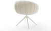 Drehstuhl Jada-Flex Teddystoff Beige Kreuzgestell breit Weiß 360° drehbar Wippfunktion Taschenfederkern Bild 5