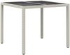 vidaXL Gartentisch Weiß 90 x 90 x 75 cm Poly-Rattan 362535 Bild 5