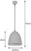 LED Pendelleuchte einflammig Metall Grau rund, Ø 25cm Bild 4