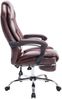 Bürostuhl MEDHA - 114x67x64, Bordeauxrot Kunstleder Metall in Chromoptik Gestell ergonomische Bürostühle Homeoffice Stuhl mit Rollen Bild 3