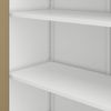 Jan Nowak Aktenschrank Metall 185 x 115 x 40 cm Büroschrank abschließbar Stahlschrank mit 4 verstellbaren Einlegeböden Dokumentenschrank Weiß Goldene Eiche Bild 3