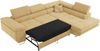 Ecksofa L-Form Couch mit Schlaffunktion und Verstellbare Kopfstützen - GUSTAW - Gelb Stoff - Links Bild 4