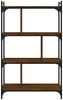 vidaXL Bücherregal 4 Böden Braun Eiche-Optik 76x32x123cm Holzwerkstoff 833939 Bild 3