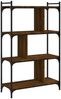 vidaXL Bücherregal 4 Böden Braun Eiche-Optik 76x32x123cm Holzwerkstoff 833939 Bild 4