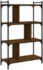 vidaXL Bücherregal 4 Böden Braun Eiche-Optik 76x32x123cm Holzwerkstoff 833939 Bild 2