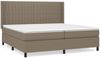 vidaXL Boxspringbett mit Matratze Stoff Taupe 200x200 cm, Härtegrad: H2 [3131621] Bild 2