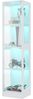 40 x 35 x 170 cm Einzeltür LED Vitrine, Gehärtetes Glas Sammlungsvitrine, App-gesteuertes LED-Licht, Vier Etagen Stauraum, Push-to-Open Tür, Minimalistisches Weiß Bild 5