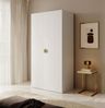 Selsey 'Moonir' Kleiderschrank 2-türig mit Kleiderstange, weiß 200 x 100 x 57 cm Bild 3