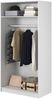 Selsey 'Moonir' Kleiderschrank 2-türig mit Kleiderstange, weiß 200 x 100 x 57 cm Bild 4