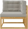 vidaXL Outdoor Ecksofa Polyester Weiß 901547 Bild 3