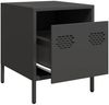 vidaXL Nachttische 2 Stk. Schwarz 35x39x43,5 cm Stahl 851245 Bild 4