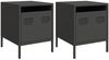 vidaXL Nachttische 2 Stk. Schwarz 35x39x43,5 cm Stahl 851245 Bild 2