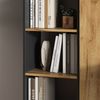 Bücherregal Tomy Anthrazit/Goldkraft Eiche 40 x 120 cm ,4 Fächer Vicco Bild 4