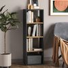 Bücherregal Tomy Anthrazit/Goldkraft Eiche 40 x 120 cm ,4 Fächer Vicco Bild 3