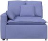 vidaXL Modulares Sofa Endmodul mit Armlehne Kissen Jeansblau 100 cm 4104397 Bild 3