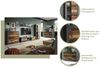 OTTO home Wohnwand AOSTA, Breite 310cm, 4-teilige Wohn-Kombination, (4-St, bestehend aus: Vitrine, Lowboard, Wandboard & Vitrine hoch), Wohnwand, Kombination, Anbauwand, Möbel Set, Schrankwand, Möbel Kombi Bild 3