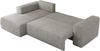 Ecksofa mit Schlaffunktion, Bettkasten und losen Kissen für das Wohnzimmer - TRENTINO - Hellgrau Stoff - links Bild 5