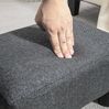 Sitzhocker 40 x 30 x 24 cm in Dunkelgrau – rechteckig, mit Leinenbezug und Holzrahmen Bild 5