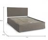 Dmora Alfredo-Doppelbett, Kopfteilset aus Öko-Leder mit orthopädischer Basis und Volant, 100 % Made in Italy, geeignet für eine Matratze 160 x 190 cm, taubengrau Bild 3