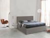 Dmora Alfredo-Doppelbett, Kopfteilset aus Öko-Leder mit orthopädischer Basis und Volant, 100 % Made in Italy, geeignet für eine Matratze 160 x 190 cm, taubengrau Bild 2