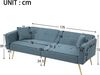 2-Sitzer Schlafsofa B 175 x T 64 x H 72 cm mit Schlaffunktion und verstellbarer Rückenlehne Bild 5