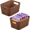 Kühlschrank Organizer Lagerboxen Küche Speisekammer mDesign 2er Set Espresso Bild 3