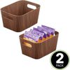 Kühlschrank Organizer Lagerboxen Küche Speisekammer mDesign 2er Set Espresso Bild 4